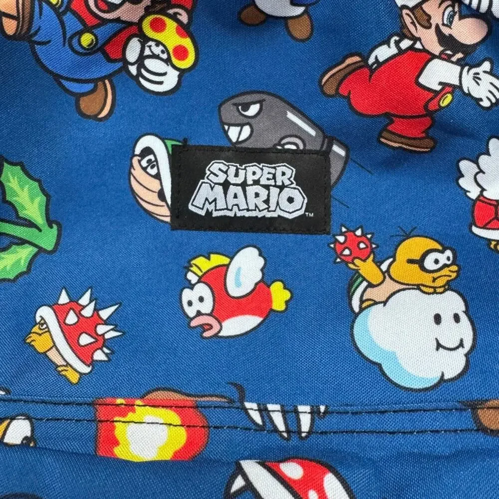 Bioworld Super Mario Bros Enemies Blue All Over Print 16” Backpack Nintendo